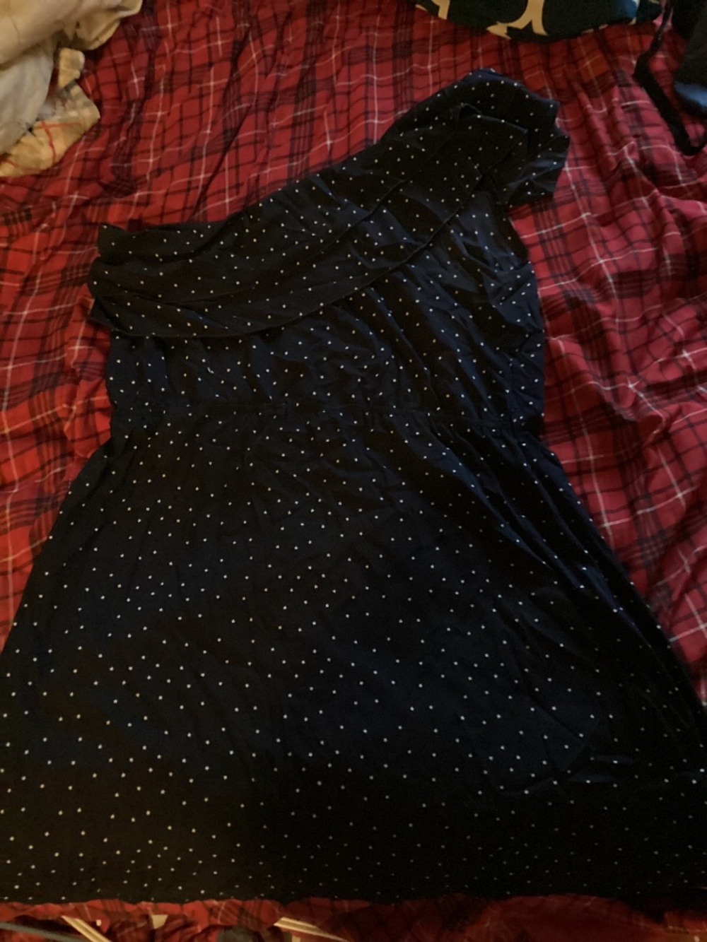 Vintage Y2K ladies Indulge brand one sleeve /  sleeveless dress with star print